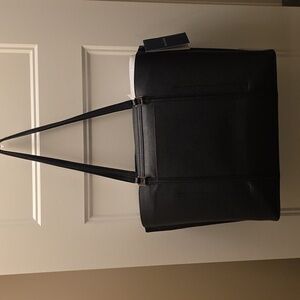 Cole Haan Everyday Grand Series Black Leather Tote Bag With Dust Bag